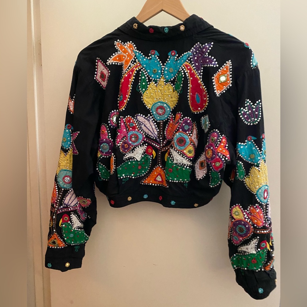 VTG OTHER Destination Embroidered cropped bolero jacket size S - Picture 10 of 16